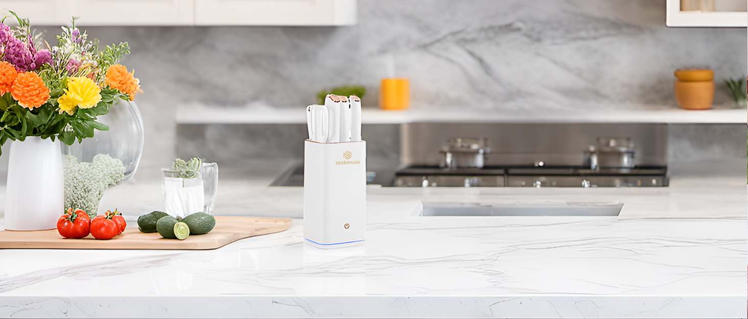 Набір ножів ZEEKMUSS: 6 ножів, точилка, кухові ножі з нержавіючої сталі, кухові ножі, кухорі ножиці, брусок для заточування, кухонні аксесуари, подарунок (чорний)