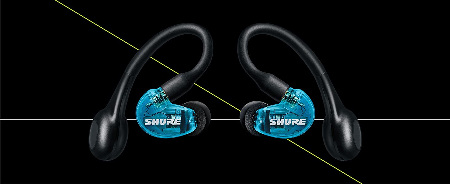 Справжні бездротові навушники Shure AONIC 215 TW2, Bluetooth 5, аудіо преміум-класу, акумулятор 32 години (Gen 2) - синій