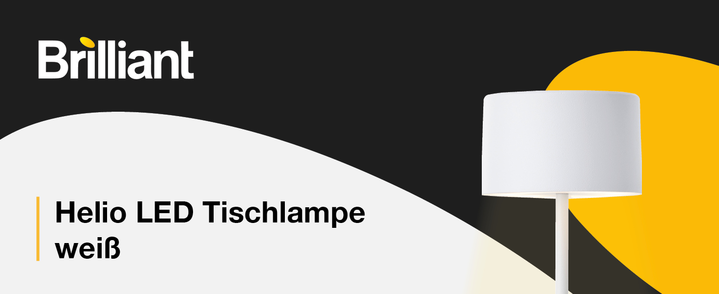 LED настільна лампа Brilliant з диммуванням, акумулятор, сенсорне керування, тепле світло, стильний дизайн, USB-зарядка, для дому