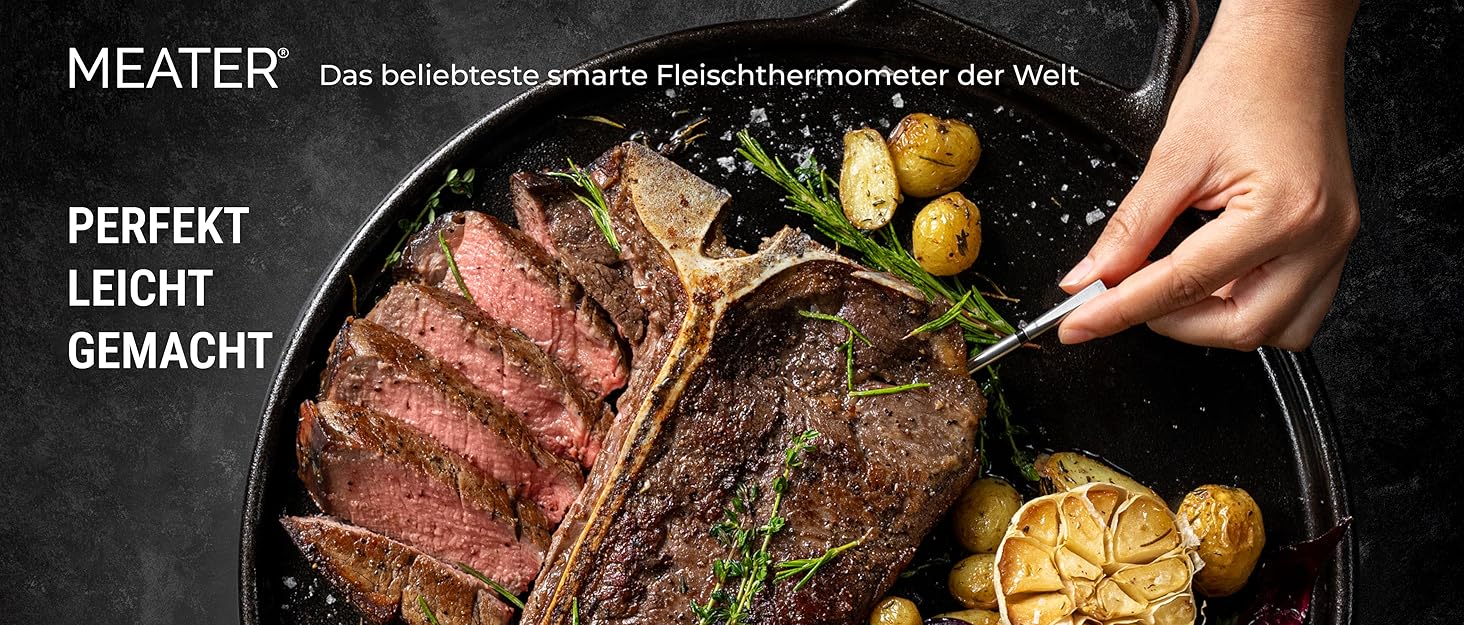MEATER Pro XL – Розумний термометр для м'яса з Wi-Fi та 4 датчиками | BBQ, духовка, гриль, smoker, фритюрниця