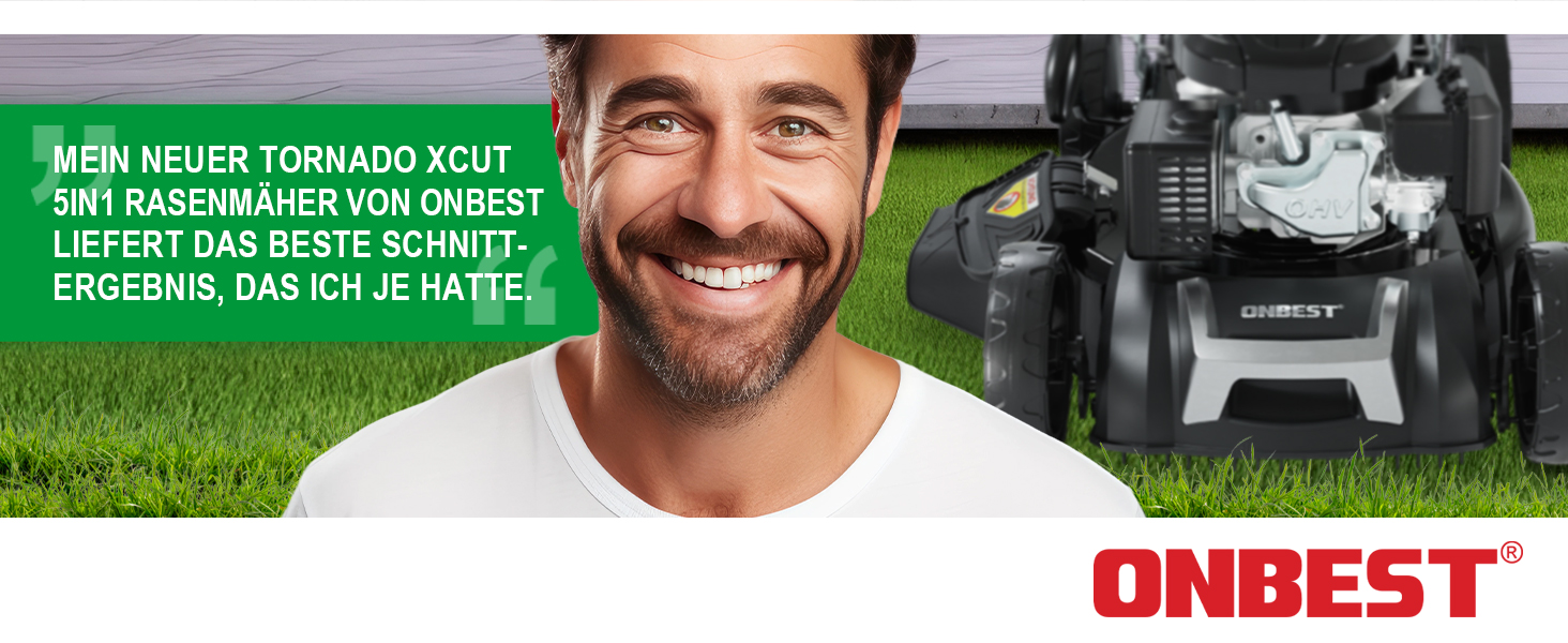 Бензиновий газонокосарка 5-в-1 з потужним двигуном 4.9 PS, 4-тактний, об'єм 173 см³, ширина косіння 46 см, 60л травозбірник, Radantrieb, комплект для мульчування та бічний викид