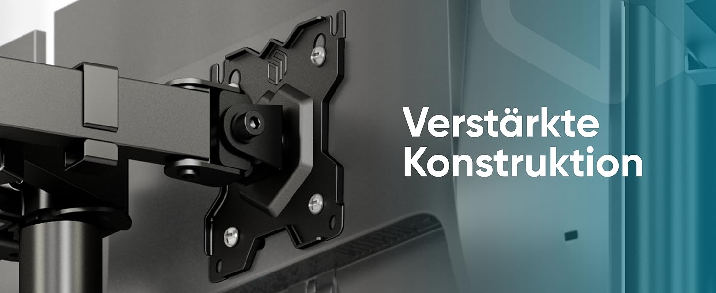 Кріплення для монітора ONKRON D221E-B для 2 моніторів (13-32 дюйми, до 8 кг), регульоване, VESA 75x75-100x100, чорний