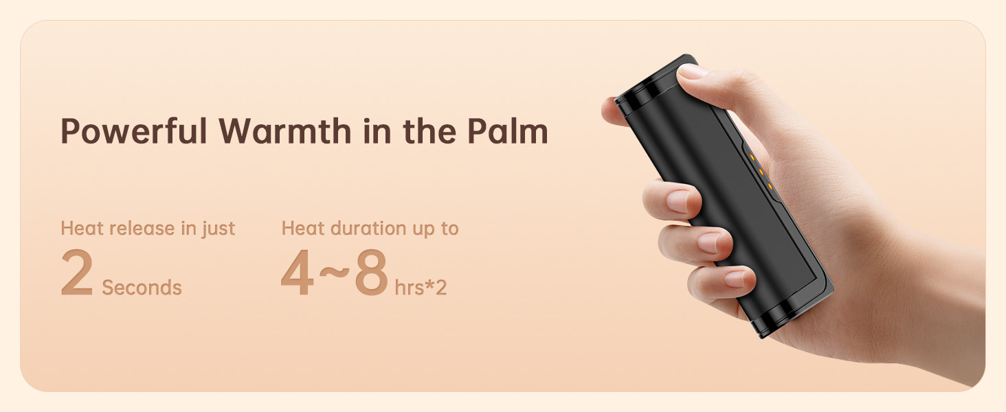 Jonwall Електричні грілки для рук, перезаряджувані, 2 шт. у наборі, USB, 3 режими нагріву, для кемпінгу, гольфу, подарунок, чорні