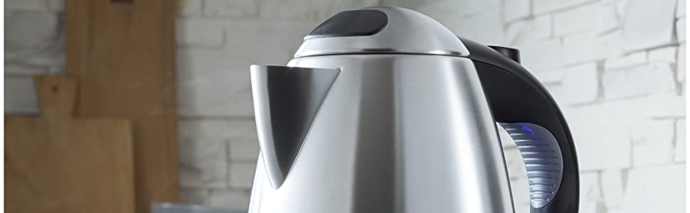 Тостер WMF Bueno Pro з нержавіючої сталі, 2 слоти, з підставкою для тостів, 870W & Електричний чайник WMF Stelio з нержавіючої сталі, 1,7л, з фільтром від накипу, 2400W, з підсвічуванням рівня води