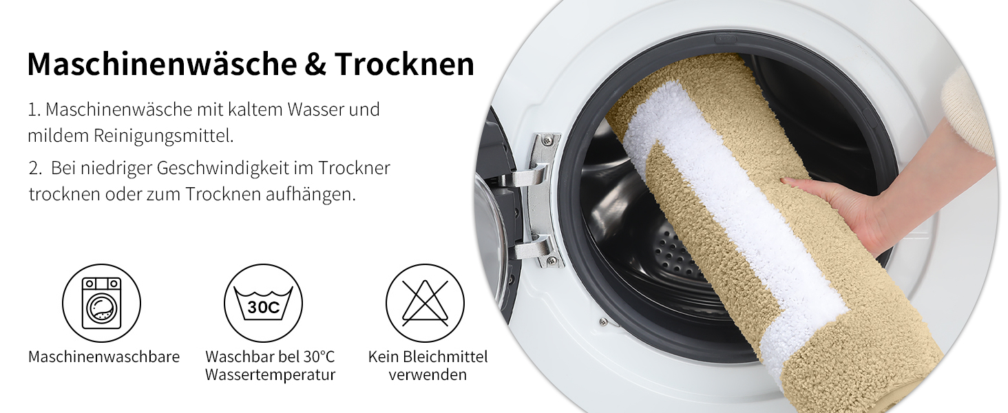 Набір килимків для ванної кімнати Homaxy: антиковзаючі, м'які, з мікрофібри, пухнасті. 2 шт. (40x60 см + 50x76 см), бежевий колір