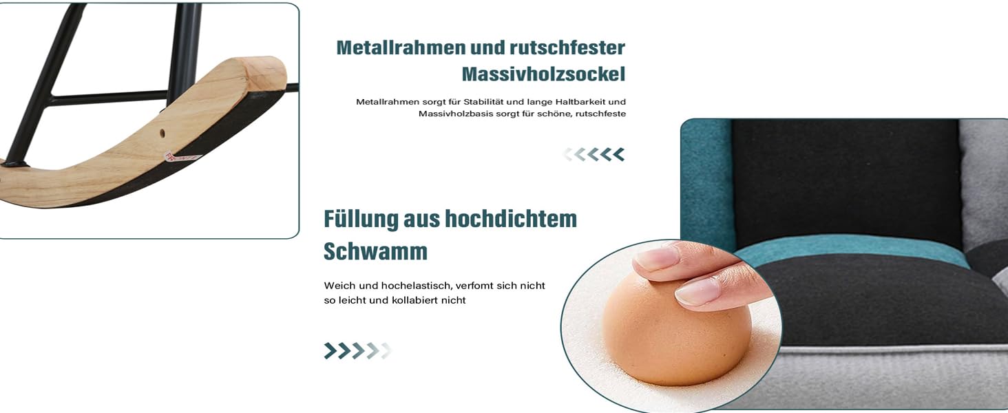 Крісло-гойдалка Vielllliving для спальні, до 150 кг, темно-сірий колір, розмір 91x98.5x71 см