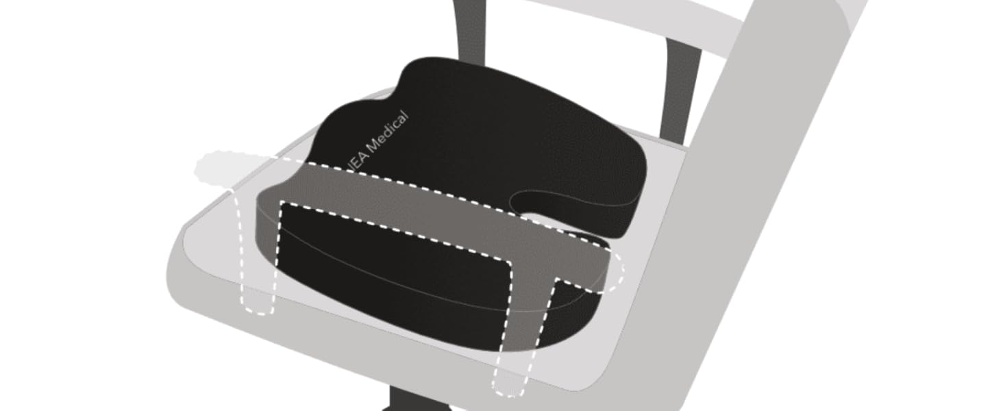 Ортопедична подушка для сидіння IEA Medical (60-100 кг), ергономічна, для офісного крісла, для підтримки куприка, сидіння, сидіння для офісу