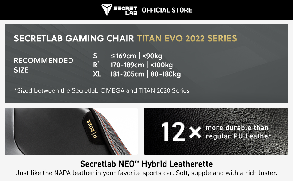 Крісло ігрове Secretlab Titan Evo Classic - чорне, штучна шкіра, регульоване, ергономічне, з 4D підлокітниками, магнітною подушкою для голови та підтримкою попереку