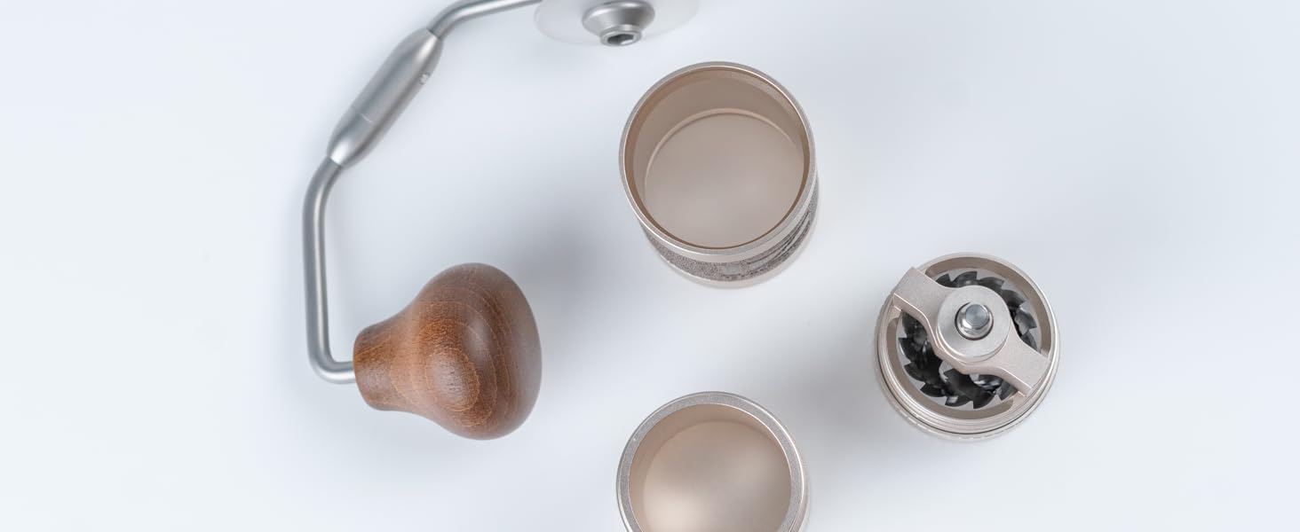 Кавомолка ручна 1Zpresso Q Heptagonal, компактна, для подорожей, з нержавіючою сталлю