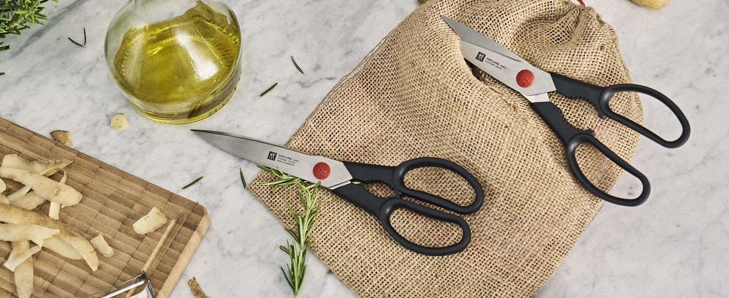 Ножиці кухонні ZWILLING Twin L багатоцільові, 23 см, нержавіюча сталь/пластик, чорні (Виготовлено в Німеччині)