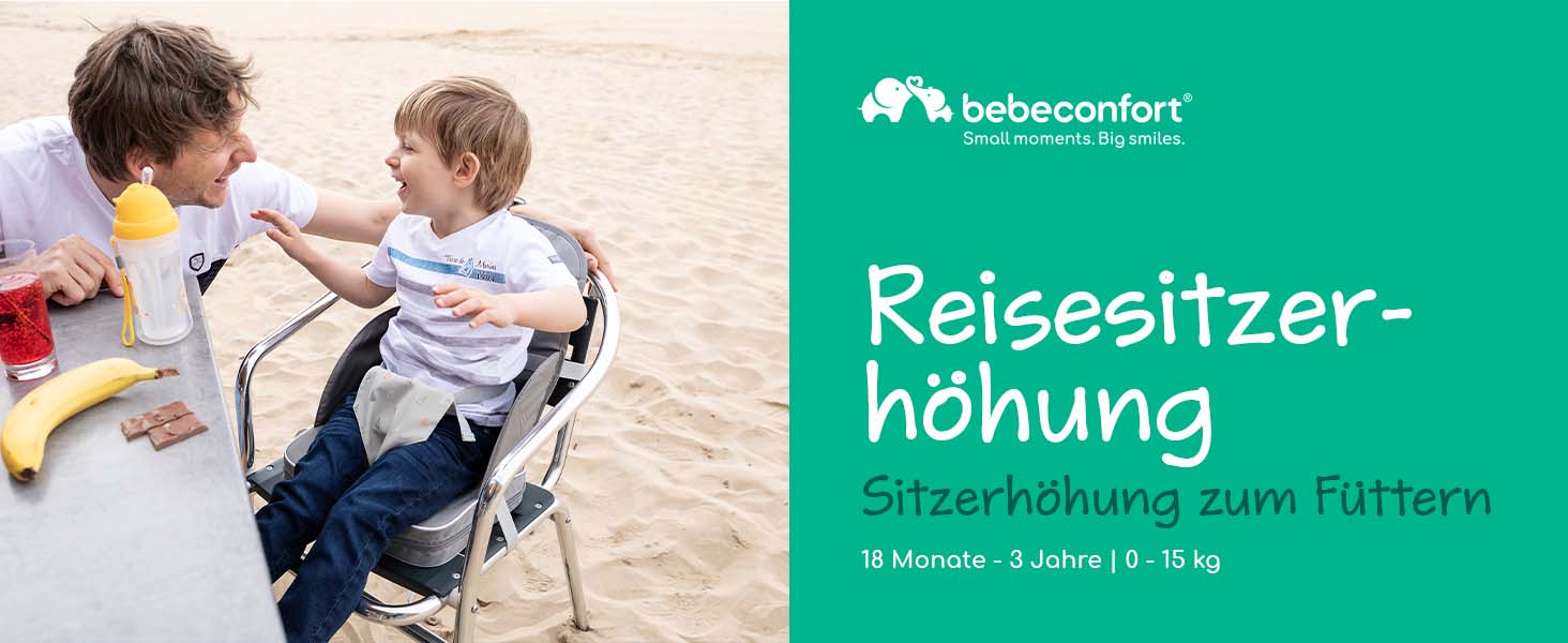 Дитячий бустер Bebeconfort Grey Mist: стільчик для годування 6-36 місяців (9-15 кг), компактний, 3 положення столику