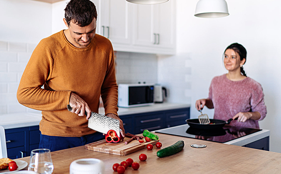 Ніж кухарський 8 дюймів, професійний дамастковий ніж, ніж для кухні, ніж шеф-кухаря, ніж для м'яса з нержавіючої сталі, надзвичайно гостра леза з ергономічною ручкою для дому та ресторану (ніж кухарський 7 дюймів)