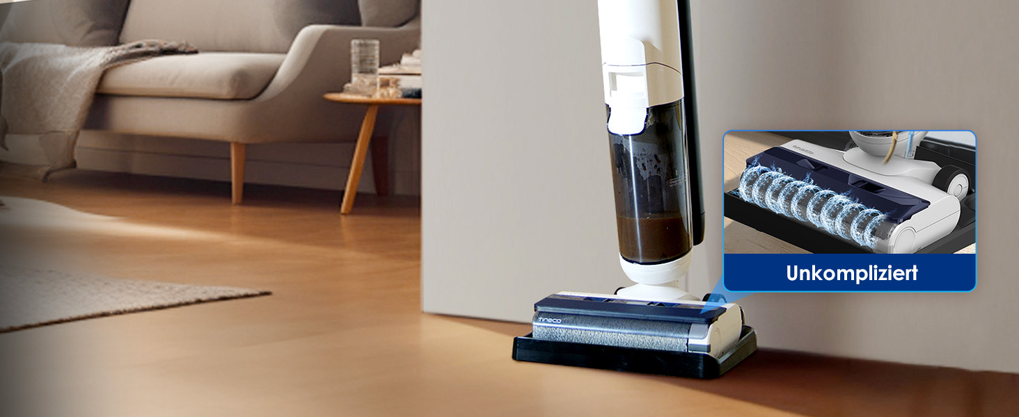 Tineco Floor ONE NASS Trockensauger: Потужний акумуляторний пилосос 2-в-1 з гарячим повітрям для сухого та вологого прибирання (iFLOOR 5 Breeze Complete)