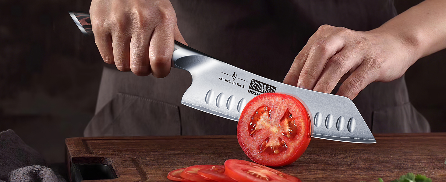 Набір кухонних ножів HOSHANHO: 5 штук, професійні, з нержавіючої сталі, для шеф-кухаря, ергономічні, у подарунковій коробці