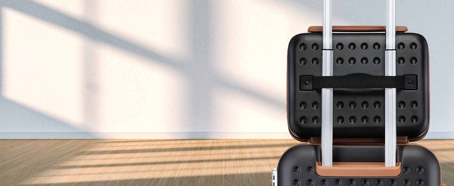 Чотири валізи KONO з ABS пластику, 75 x 48 x 29 см, з TSA замком, ручна поклажа, набір 4 шт. (білий, чорний)