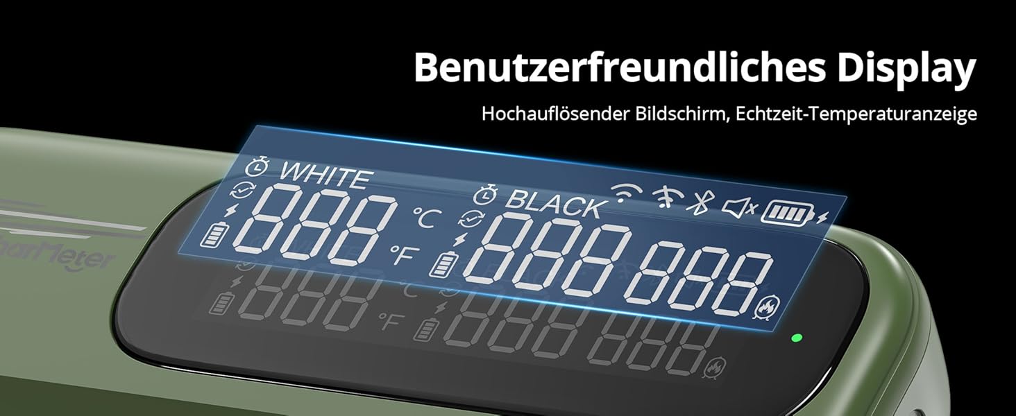 Бездротовий термометр для м'яса з 2 зондами, Bluetooth 5.4, Wi-Fi, LED-дисплей, для приготування BBQ та кулінарії