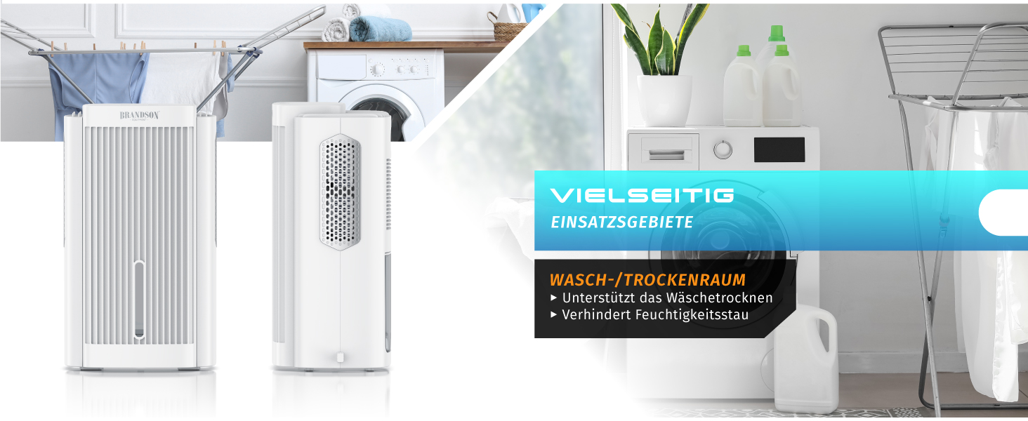 Електричний осушувач повітря Brandson – 2000 мл для кухні, спальні, офісу, гаража
