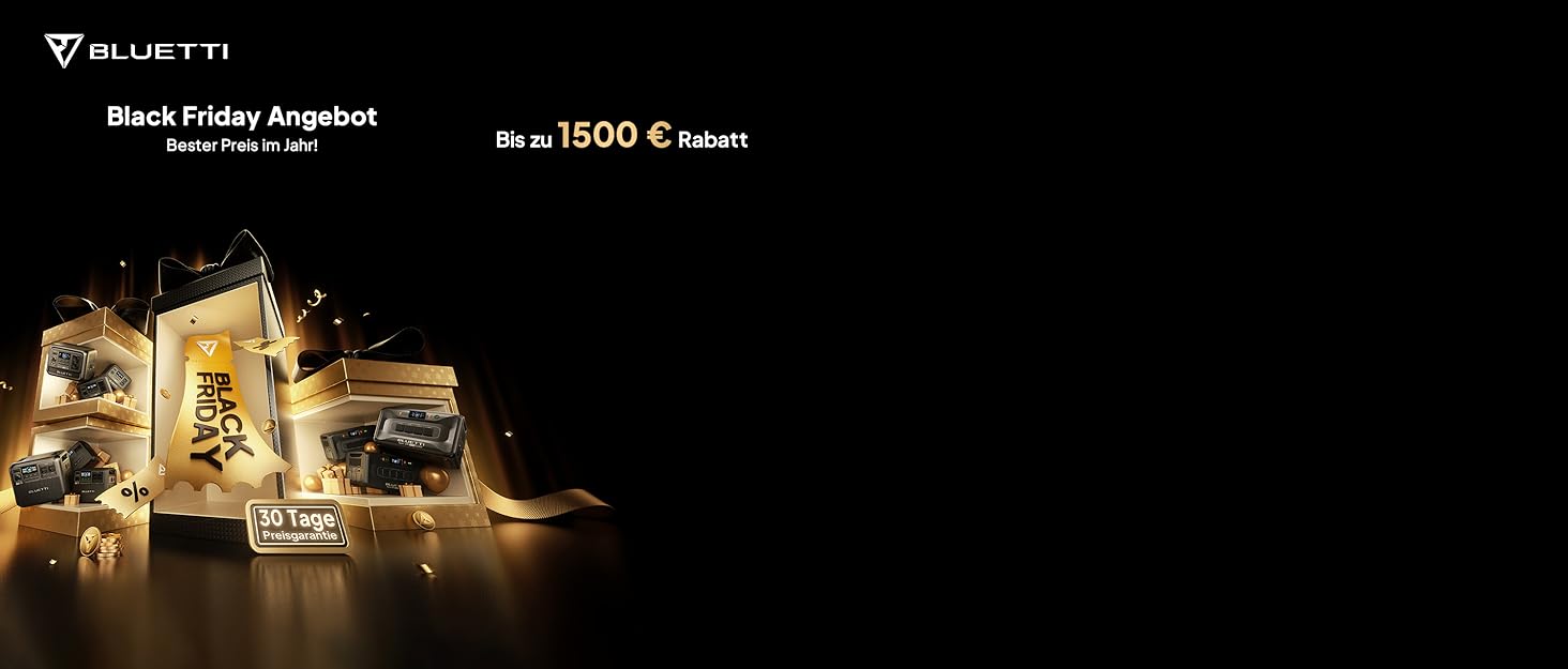 Портативна електростанція BLUETTI AC180, ємність 1152 Wh, номінальна потужність 1800 W, пікова потужність 2700 W