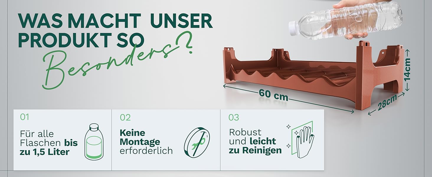 Стелаж для пляшок Novaliv на 24 пляшки, коричневий, розширюваний, стекуваний, органайзер для напоїв, для PET-пляшок, для вина, стелаж для напоїв