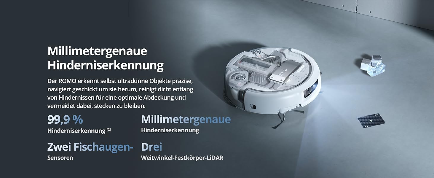 Робот-пилосос DJI ROMO S з функцією миття підлоги, 25000 Па потужність всмоктування, розпізнавання перешкод рівня дрона, два роботизовані руки, 200 днів без обслуговування, автоматичне очищення та сушіння моп-насадки (DJI ROMO P (версія з баком для води))