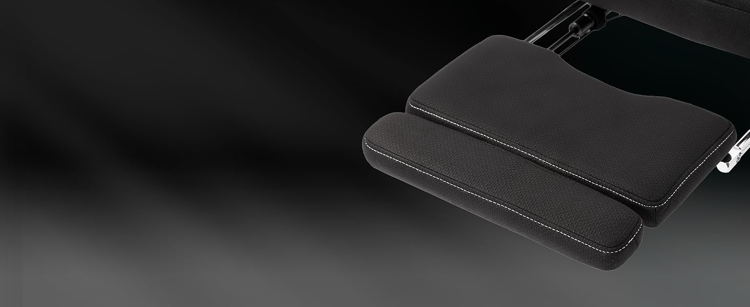 Ігровий крісло Dowinx з тканини та кишеньковим пружинним сидінням, крісло для геймерів з масажем та підголівником, ергономічне гоночне крісло з підніжкою, чорний колір, висувна підніжка