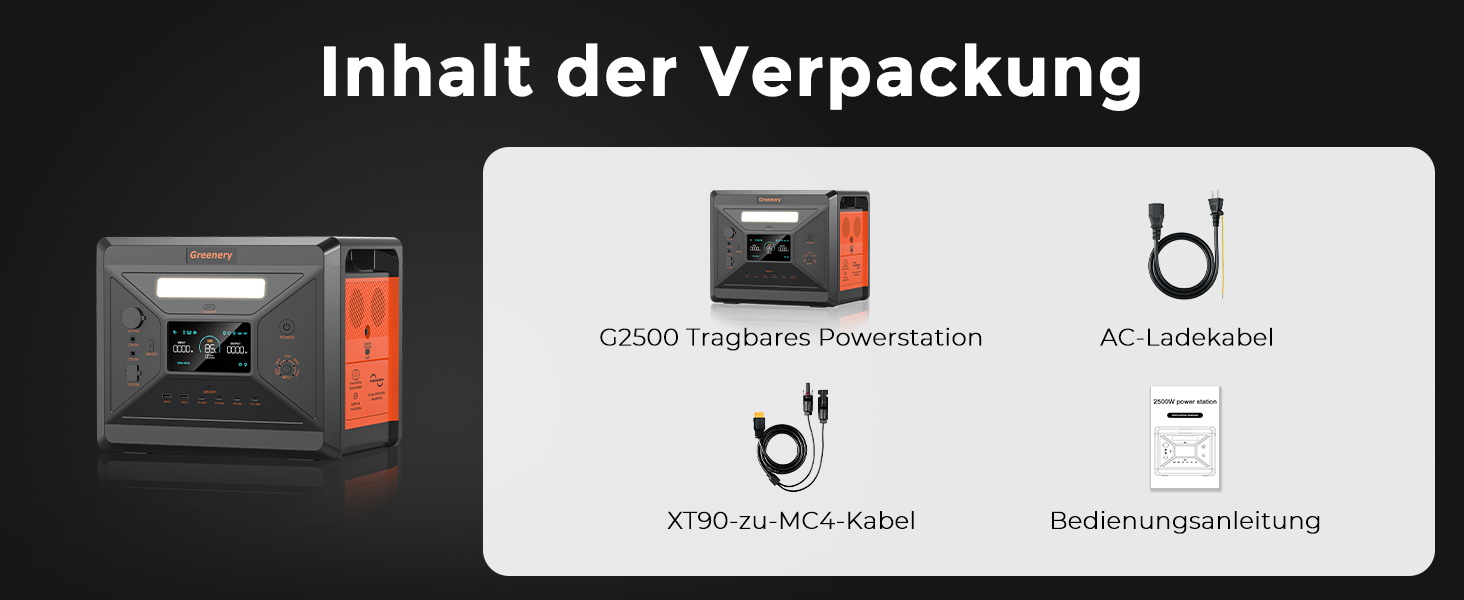 Портативна сонячна електростанція SolarPlay 2500Wh з сонячною панеллю 200W, 2500W, LiFePO4, AC/USB, для кемпінгу, RV, надзвичайних ситуацій (G2500)