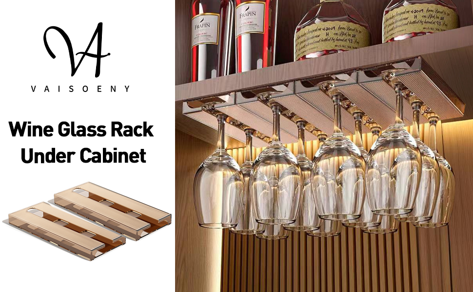 Набір тримачів для келихів Vaisoeny (4 шт.), сірий колір. Підійде для кухні та бару.