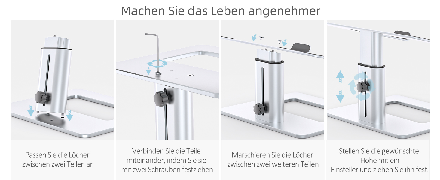 Підставка для ноутбука GOKEDA: ергономічна, регульована, з алюмінію, 11-17 дюймів