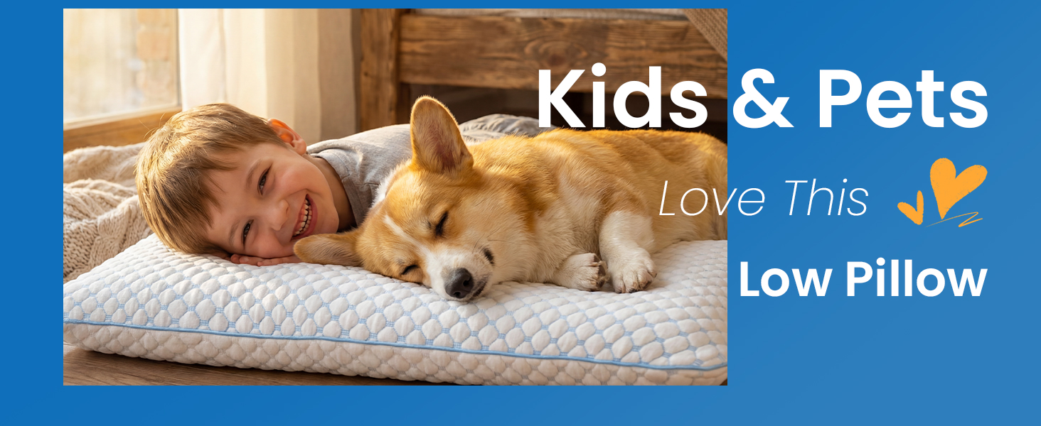 Ортопедична подушка з піною з пам'яті для тих, хто спить на животі та на спині, 40x60 см, 5.7 см, ультратонкий, синьо-білий, знімний чохол