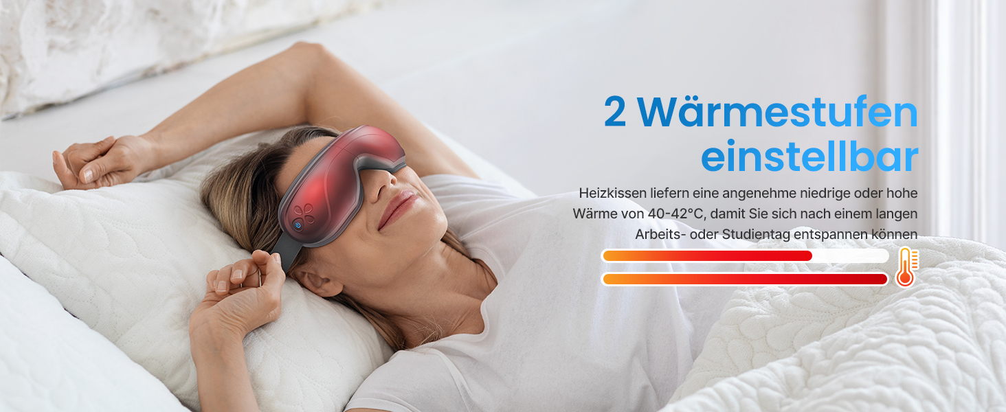 RENPHO Eyeris 2 - Масажер для очей з підігрівом та вібрацією, для розслаблення, догляду за очима, зменшення напруги, сухих очей, покращення сну