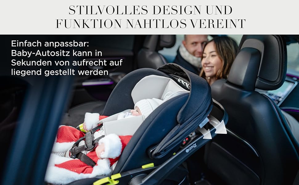 Дитяча коляска 3 в 1 AMOR BABY Primus сірого кольору: автокрісло, класична коляска та автокрісло в комплекті | Безпечна, з Isofix та 5-точковим ременем безпеки