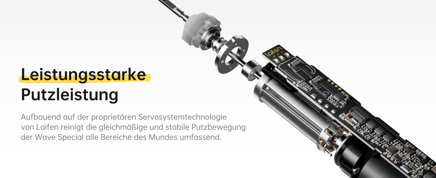 Електрична зубна щітка Laifen Wave Spezial з осциляцією та вібрацією, звукова, для дорослих, з додатком, 2 насадки (зелена)