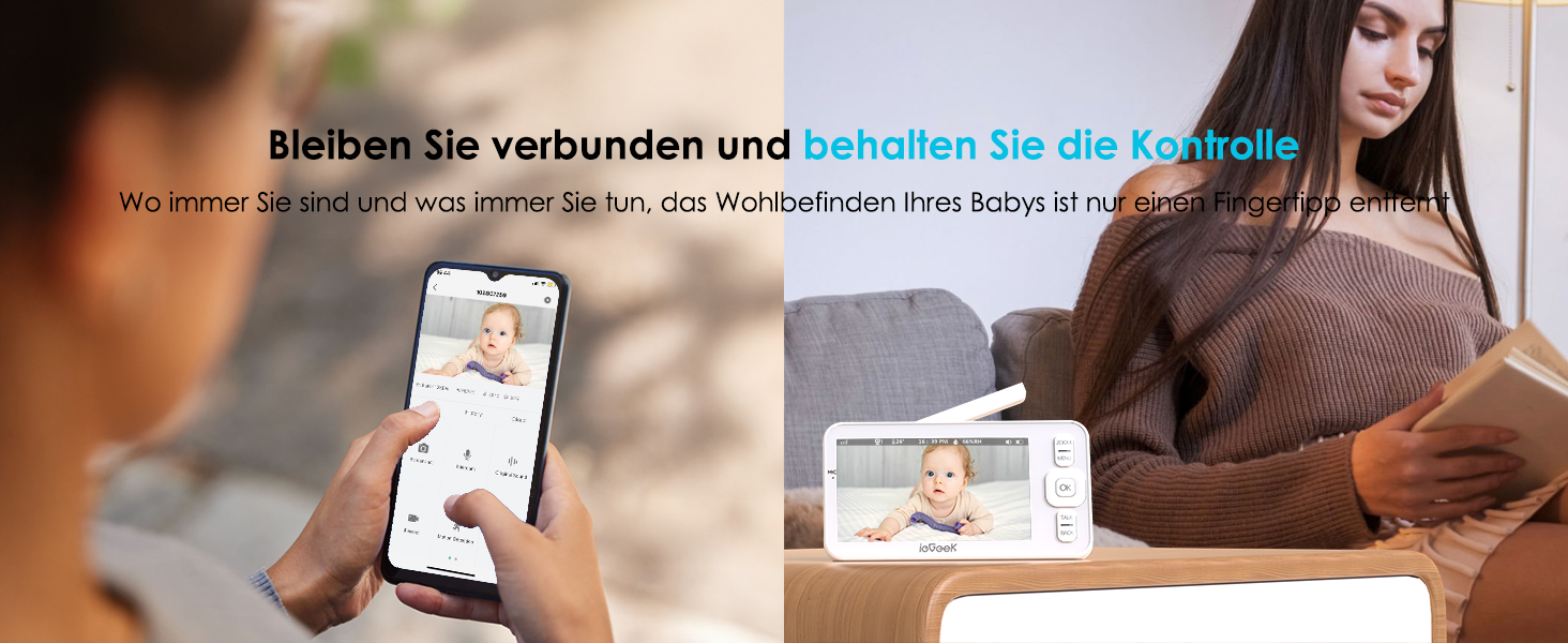 Відеоняня ieGeek з камерою 1080P, Wi-Fi, 5