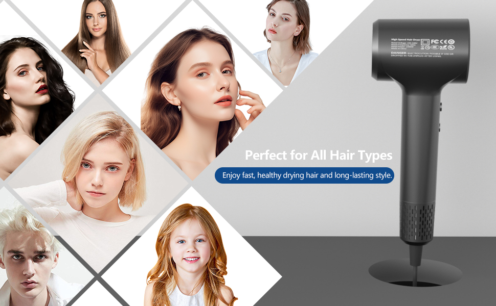 Іонний фен для волосся, багатофункціональний стайлер, багатоколірний