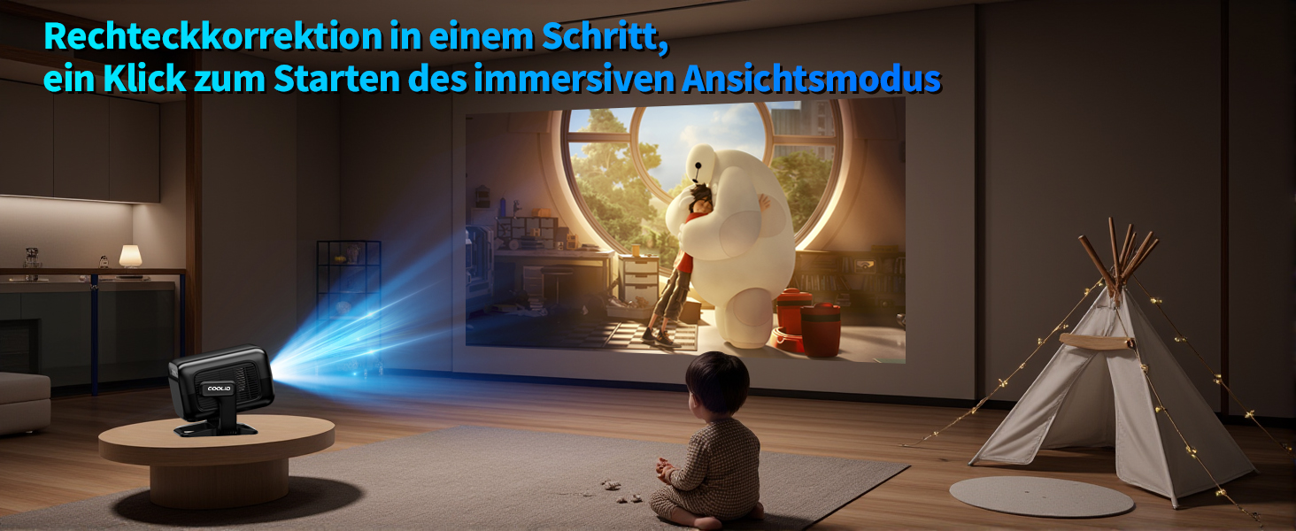 Портативний проєктор Mini Beamer 4K Full HD з 5G WiFi 6, Bluetooth 5.4 та автоматичною корекцією трапецеїдальних спотворень. Підтримка USB/Laptop/PC, з мишкою та пультом дистанційного керування. Чорний (Black-1)