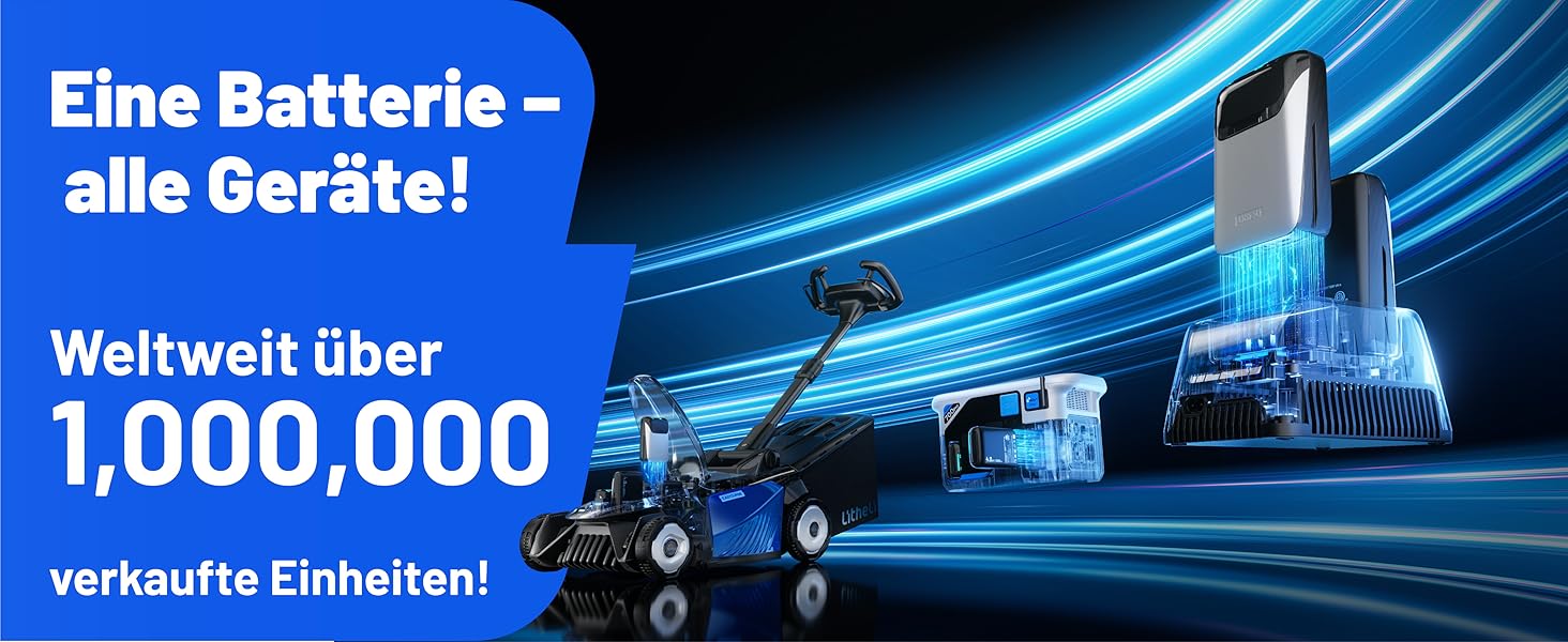 Акумуляторний акумуляторний газонокосарка Litheli Easysurge 43 см, 40V, самохідна, безщітковий двигун, до 500 м², 50 л, 25-75 мм, 2 x 4.0 Ah