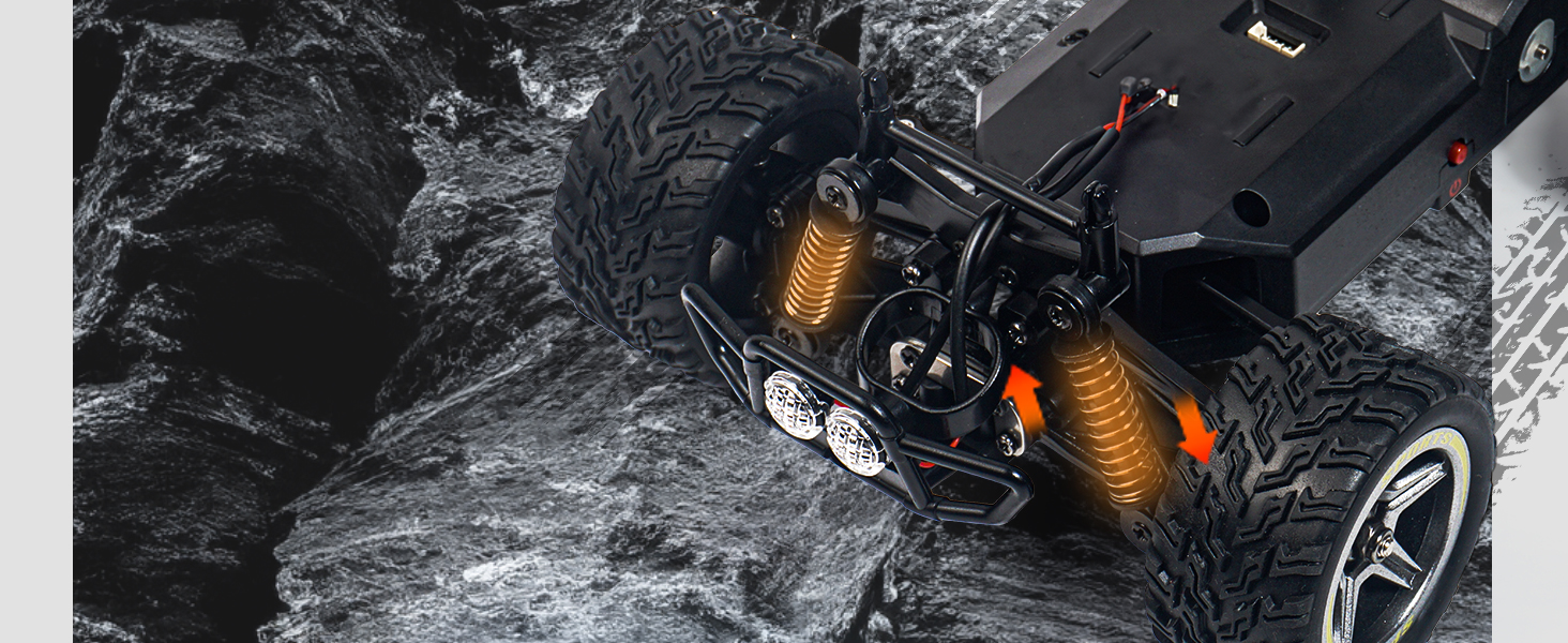 Радіокерований позашляховик Monstertruck 1/22 для дітей від 6 років, 2.4GHz, водонепроникний (2 акумулятори)