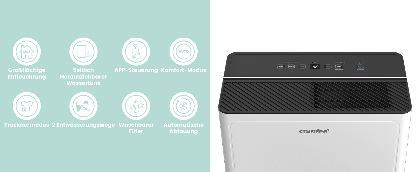 Зволожувач повітря COMFEE CDDOE-12DEN7-QA3(EU) 12L, 20㎡, R290