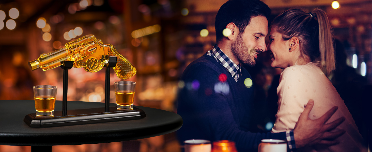 Набір віскі Oaksea: декантик та 2 келихи – ідеальний подарунок для чоловіків, батька, на Різдво, для любителів віскі