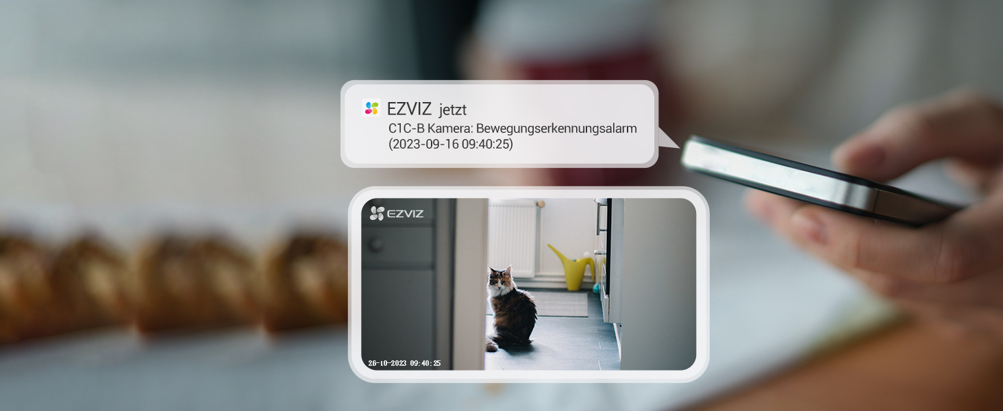 EZVIZ C1C 2 шт. IP камера Wi-Fi 1080P з двостороннім аудіо, нічним баченням до 12м та датчиком руху
