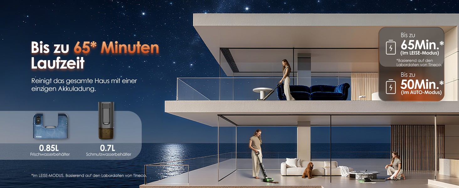 Tineco Floor One S9 Master: Потужний акумуляторний пилосос 2-в-1 для вологого та сухого прибирання, 22000 Па, анти-заплутування, гаряче сушіння 85°C, до 50 хв роботи, для твердих підлог та шерсті тварин