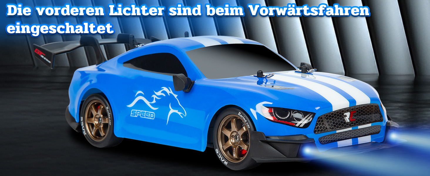 RC Автомобіль для дрифту 1:14 4WD, радіокерування, синій - іграшка для дітей та дорослих