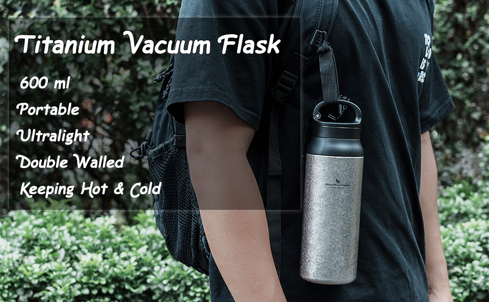 Термос iBasingo 600 мл з подвійними стінками, ізольований, для напоїв, зберігає тепло та холод, Ti3010D