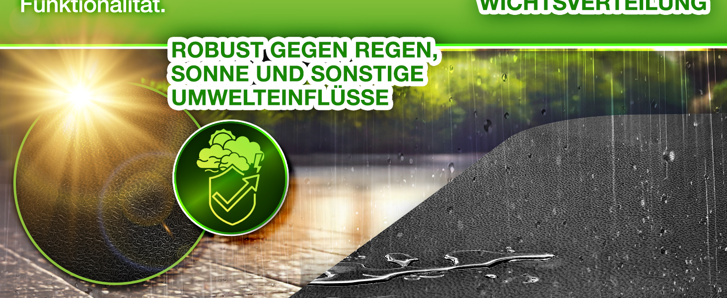 Підставка для парасольки Tillvex® 90 літрів / 120 кг – 4 частини для парасольки-намету з металевим з'єднувачем | Заповнюється водою або піском | Чорна, стійка до погодних умов