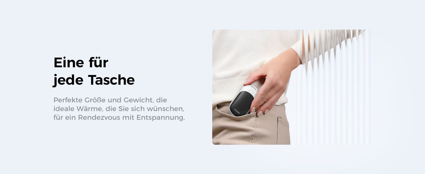 Електричні грілки для рук OCOOPA 2 шт. з магнітною фіксацією, 5000mAh, 3 режими нагріву, компактні, для рукавичок, зими, подарунок