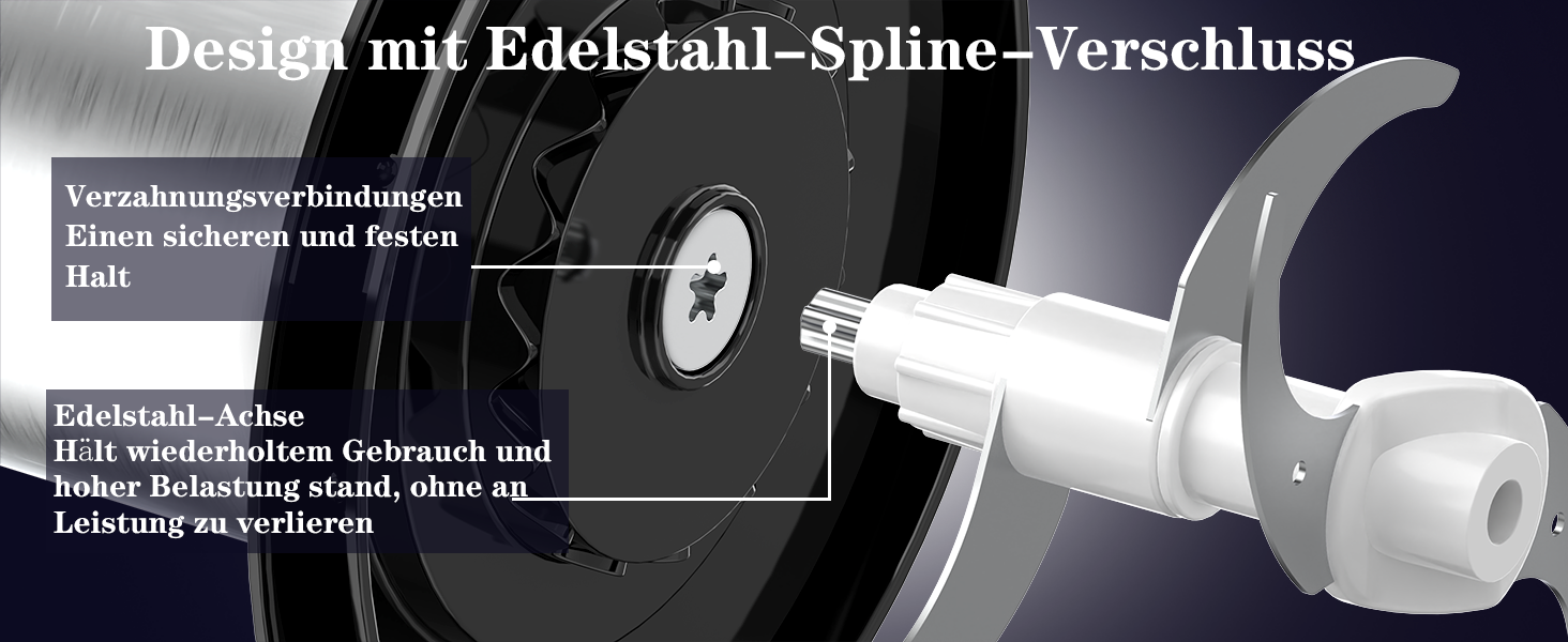 Електричний подрібнювач для кухні [500W] з нержавіючою сталлю, 2L чаша (скло+нержавіюча сталь) – кухонний комбайн для дитячого харчування, м'яса, овочів, цибулі (мідний двигун)