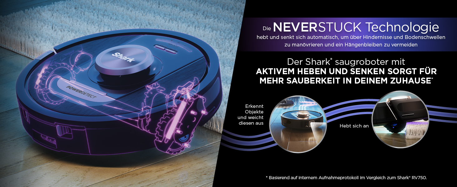 Робот-пилосос Shark PowerDetect 2-в-1 з функцією миття, самостійне очищення на 60 днів, LiDAR-навігація, NeverStuck, керування через додаток, RV2800ZEEU, чорний