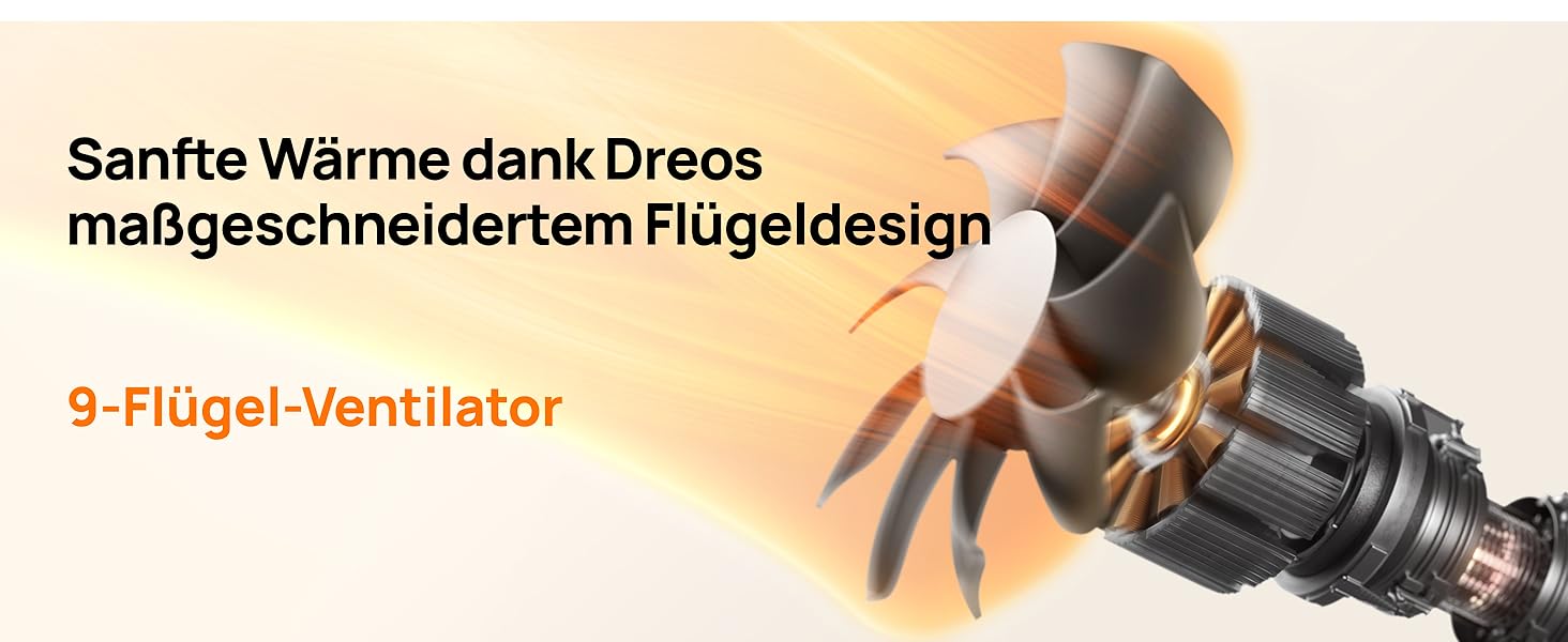 Електричний обігрівач DREO Keramikheizung 318,1500W з термостатом, захистом від перегріву та нахилу, таймером, дитячим замком, економією енергії 40%, тихий, срібний, для спальні, класичний дизайн