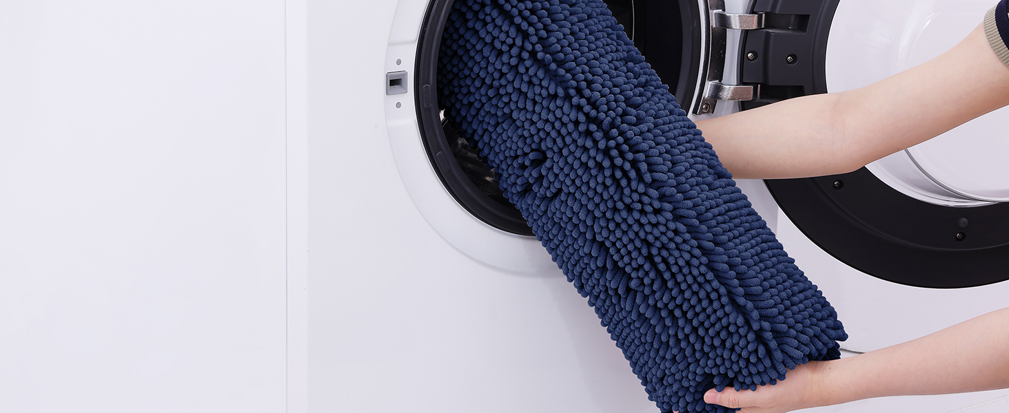 Килимок для ванної кімнати Homaxy, 60 x 120 см, мікрофібра, вбираючий, антиковзаючі, блакитний