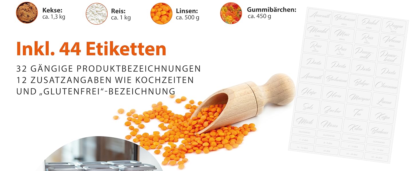 Набір контейнерів для зберігання продуктів [12 шт] антрацит - стекові та економні для кухні. Герметичні скляні банки для борошна, контейнери для їжі, 12 шт.